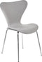 BOONVILLE - Eetkamerstoel - Lichtgrijs/Zilver - Synthetisch materiaal