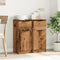 vidaXL - Dressoirs - 2 - st - 30x30x70 - cm - bewerkt - hout - oud - houtkleurig