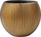 Capi Europe - Capi Europe - Vaas bol Groove Black & Gold - 22x18 - Goud - Opening Ø15.7 - Bloempot voor binnen - 5 jaar garantie - BGVGB103 - 22x18 - Goud - Schotel voor binnen en buiten - Milieuvriendelijk - Sterk en licht - Met drainagesysteem