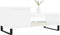 vidaXL - Salontafel - 100x50x45 - cm - bewerkt - hout - hoogglans - wit