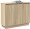 vidaXL - Dressoir - met - LED - in - Sonoma - Eiken - 90x32x75 - cm - van - Bewerkt - Hout