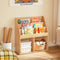 SoBuy KMB01-N - Boekenplank - 3 Opbergvakken - Naturel