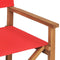 vidaXL - Regisseursstoelen - inklapbaar - 2 - st - massief - teakhout - rood