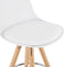 Alterego Mini Tatami - Witte Barkruk - 42x42x85cm