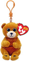 Ty Beanie Babies Bellies Clip - Duncan Bear - Sleutelhanger - 10 cm