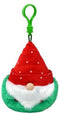 TY Beanie Boo's Clip Christmas Gnome Red Hat 7 cm