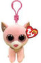 TY Beanie Boo's Clip Fiona Pink Cat 7 cm