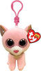 TY Beanie Boo's Clip Fiona Pink Cat 7 cm