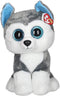 TY Husky hond Beanie - pluche knuffels - grijs/wit - 42 cm - knuffeldieren