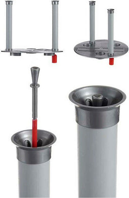 Zelfwaterende bloempot Wit Polypropyleen (2 Stuks) (38 x 37,5 x 38 cm)