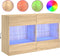 vidaXL - Tv-wandmeubel - met - LED-verlichting - 98,5x30x60,5 - cm - sonoma - eiken