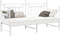 vidaXL - Ligbedframe - met - uitschuifbed - in - Wit - - - 80x200 - cm - Staal