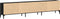 vidaXL - TV-meubel - met - lade - Zwart - Eiken - 200x25x44 - cm - Bewerkt - hout