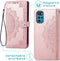 imoshion Hoesje Geschikt voor Motorola Moto G22 Hoesje Met Pasjeshouder - imoshion Mandala Bookcase - Rosé Goud