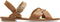 Clarks Willow Gild - Platte Sandalen - Metalen aantreklus - Tan Leather - Maat 39.5