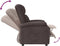 vidaXL Fauteuil verstelbaar stof donkerbruin
