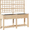 vidaXL - Tuinbak - met - Trellis - en - Plank - 161x43x152 - cm - Massief - Grenenhout