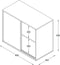 VDD - Kast onder schuine wand zolder slaapkamer - Wandkast dressoir 65 cm hoog - 80 x 40 x 65 cm - Wit