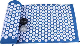 Confibel Acupressure Mat en Kussen - Spijkermat + Kussen Set + Triggerpoint Bal - Massage & Ontspanning - 65x40 cm - Blauw