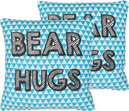 RADZKOT - Sierkussen set van 2 - Blauw - 40 x 40 cm - Katoen