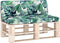 vidaXL - Palletkussens - 2 - st - stof - bladpatroon