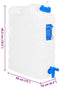 vidaXL - Watertank - met - kraan - en - zeepdispenser - 20 - L - kunststof