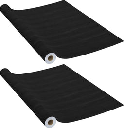 vidaXL - Deurfolies - zelfklevend - 2 - st - 210x90 - cm - PVC - donkerhoutkleurig