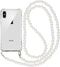 iMoshion Hoesje Geschikt voor iPhone Xs / X Hoesje Met Koord - iMoshion Backcover met koord - Parel - Transparant
