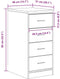 vidaXL - Garagekast - 40x51x85 - cm - massief - grenenhout - grijs - sonoma