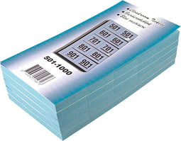 Garderobeblokken nummers van 501 t.e.m. 1.000, blauw