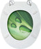 vidaXL - Toiletbrillen - met - deksel - 2 - st - waterdruppel - MDF - groen