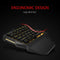 Gaming toetsenbord en muis met een hand, combo met RGB-achtergrondlicht, ergonomisch mini-toetsenbor