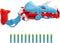 NERF DinoSquad Tricera-blast - Blaster - 3 darts tegelijk - Blauw/Rood (12 stuks)