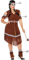 Kostuums voor Volwassenen Amerikaans-Indiaans Bruin - XL