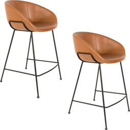 Zuiver Feston Barkruk 65 cm Bruin - Set van 2