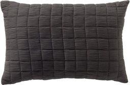 Dutch Decor REZA - Sierkussen 40x60 cm - Charcoal Gray - antraciet - Inclusief binnenkussen