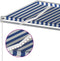 vidaXL - Luifel - automatisch - met - LED - en - windsensor - 500x300 - cm - blauw - wit