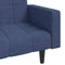 vidaXL - Slaapbank - 2-zits - met - 2 - kussens - stof - blauw