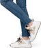 POSH by Poelman CELINE - Dames sneakers - Hakhoogte 4 cm - Wit met combinatie