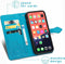 iMoshion Hoesje Geschikt voor iPhone 13 Pro Hoesje Met Pasjeshouder - iMoshion Mandala Bookcase - Turquoise