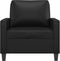 Fauteuil 60 cm kunstleer zwart