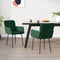 vidaXL - Eetkamerstoelen - 2 - st - fluweel - donkergroen