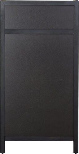 Europel - Stoepbord Deluxe - Krijtbord - Zwart dennenhout - 66 x 128cm - Geschikt voor binnen en buiten - Incl. top