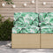 vidaXL - Ligbedkussen - met - bladerenpatroon - 50x50x12 - cm - Oxford - stof