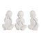 Decoratieve figuren DKD Home Decor 24 x 22 x 39 cm Wit Monnik Orientaals (3 Onderdelen)