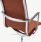 Furnicher Ava Vergaderstoel - Leren Zitting - Chroom Frame - Hoogte Verstelbaar - Draaibaar - Cognac