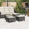 vidaXL - Tuinkrukken - met - kussens - 2 - st - 55x55x36 - cm - poly - rattan - zwart
