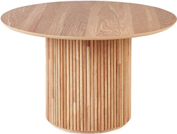 VISTALLA - Ronde eettafel - Lichte houtkleur - 120 cm - MDF