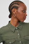 Vila Vibista - Blouse Denim - Dames Maat S - Four Leaf Clover