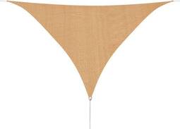 vidaXL - Zonnescherm - HDPE - driehoekig - 5x5x5 - m - beige